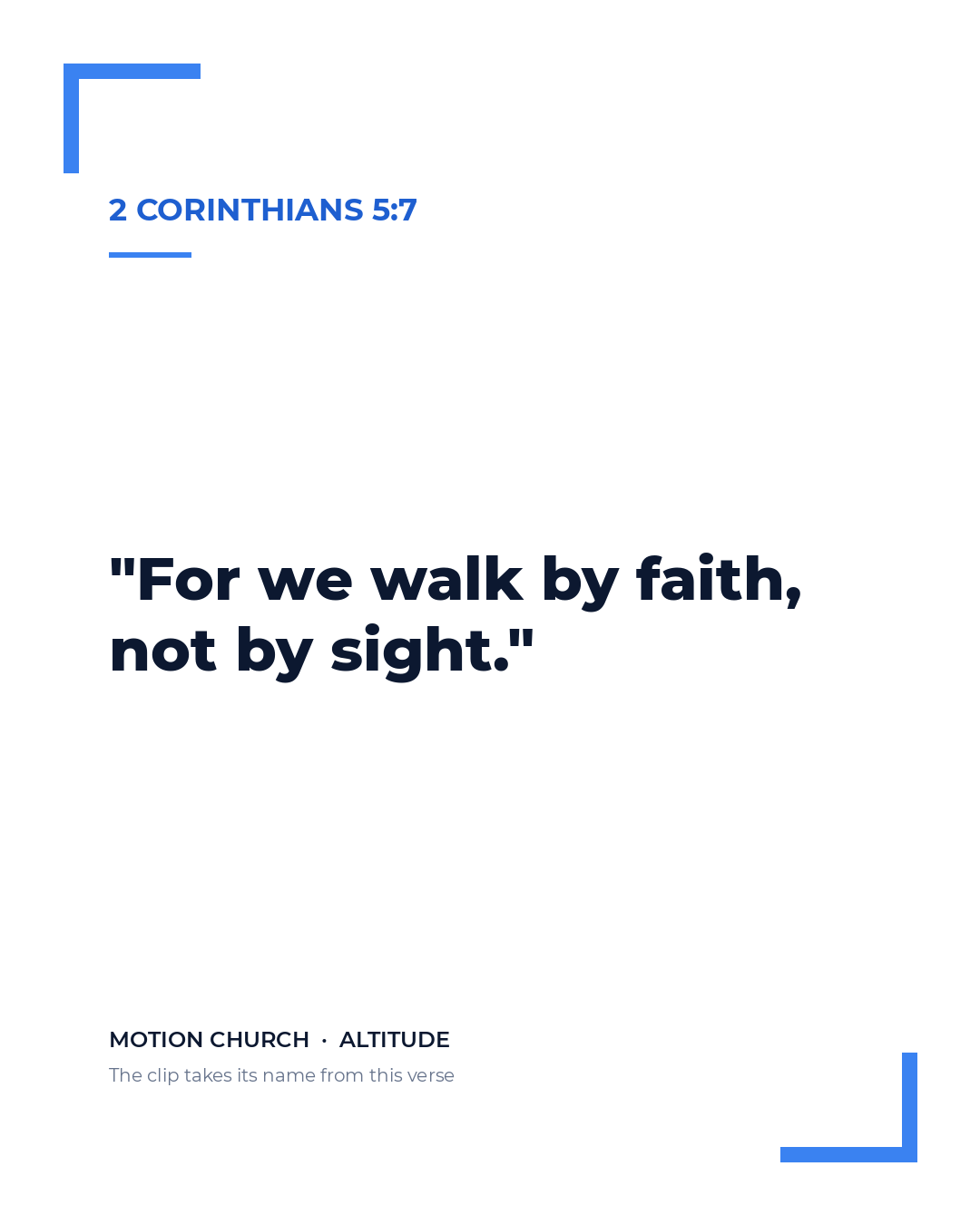 2 Corinthians 5:7 — Scripture card