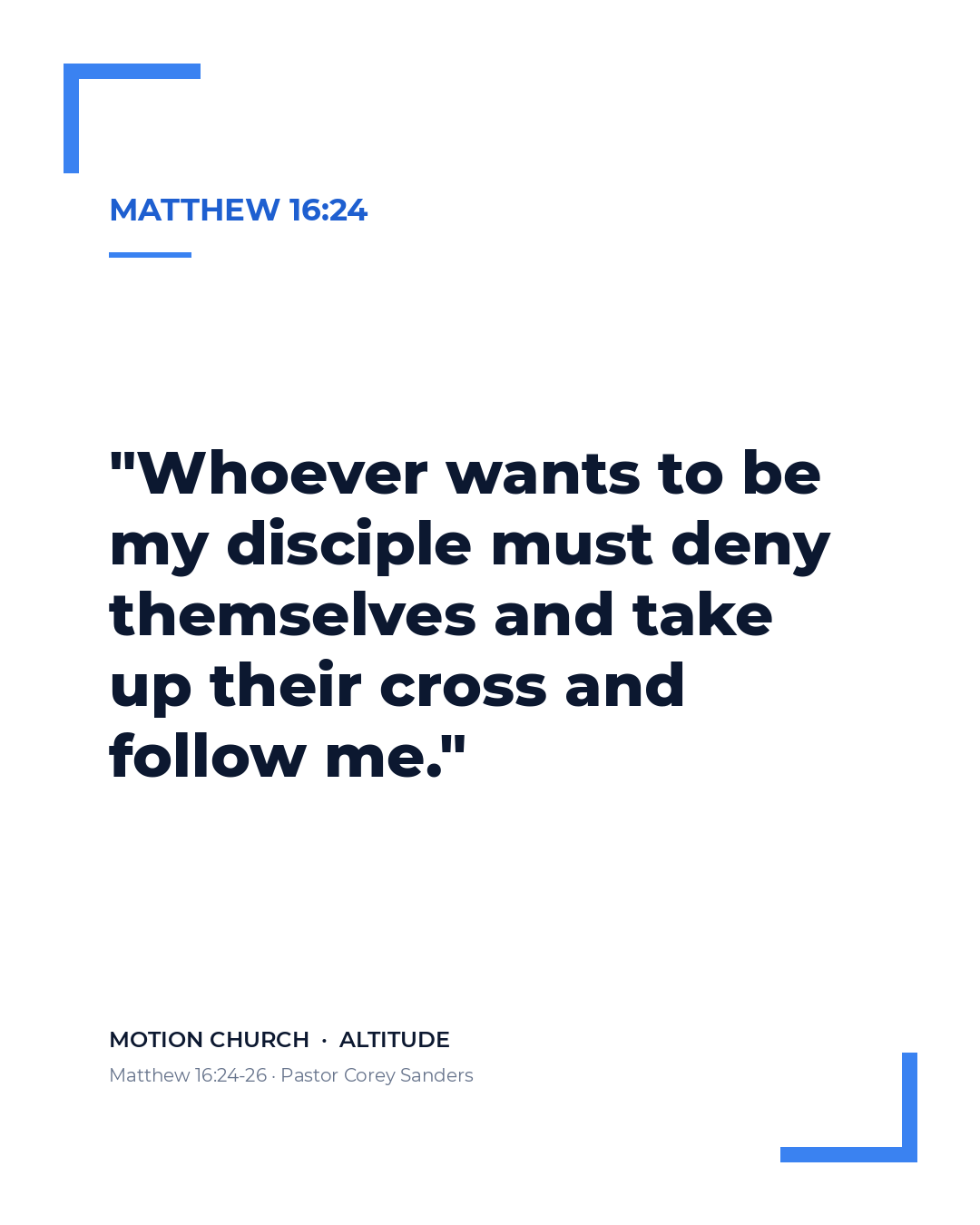 Matthew 16:24 — Scripture card